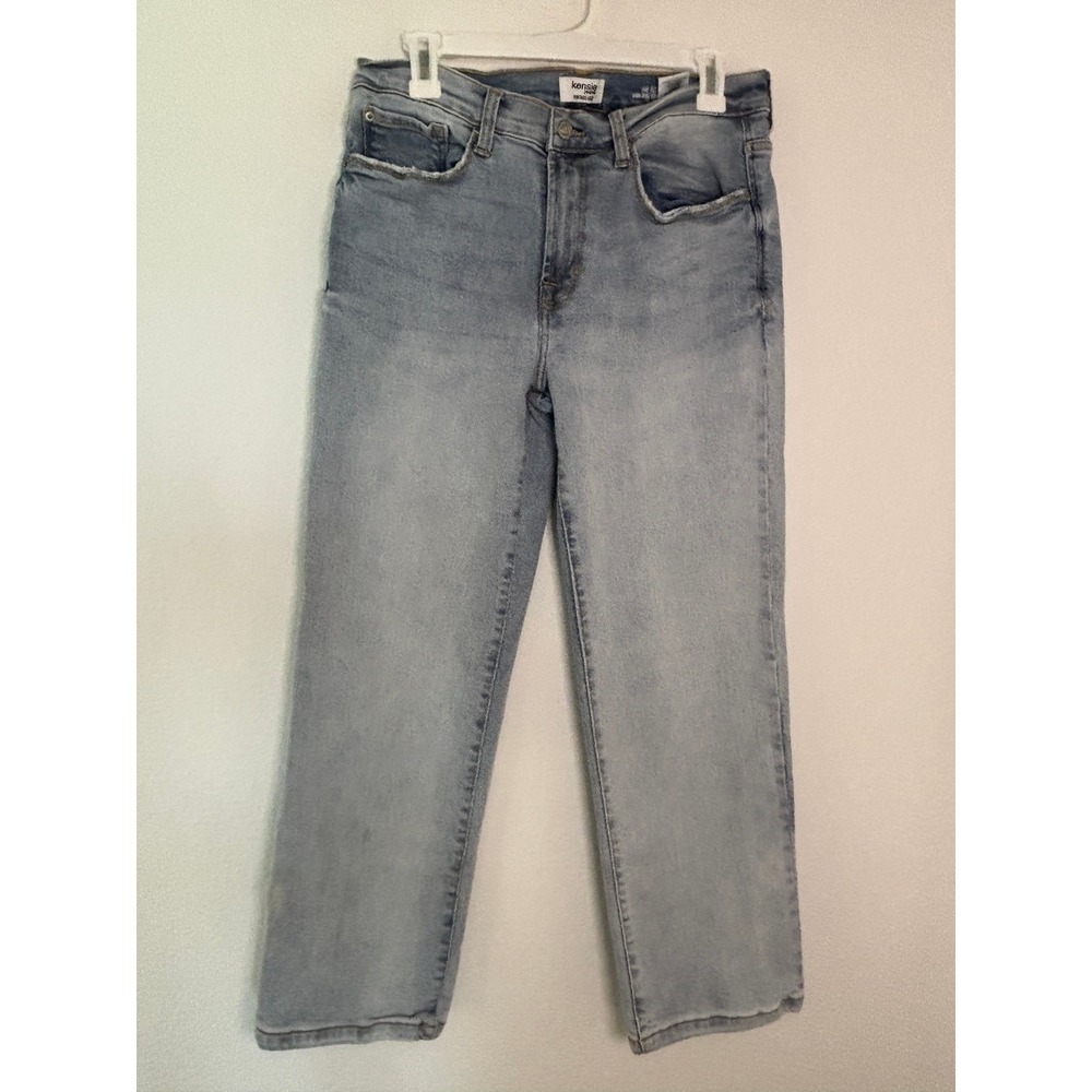 Kensie Jeans The Ella Light Wash High Rise Straight Leg Denim Size 8 29